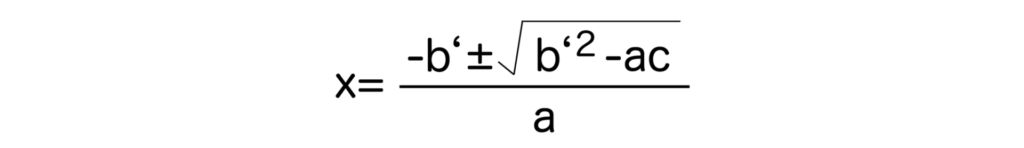 xの係数が偶数のときの解の公式