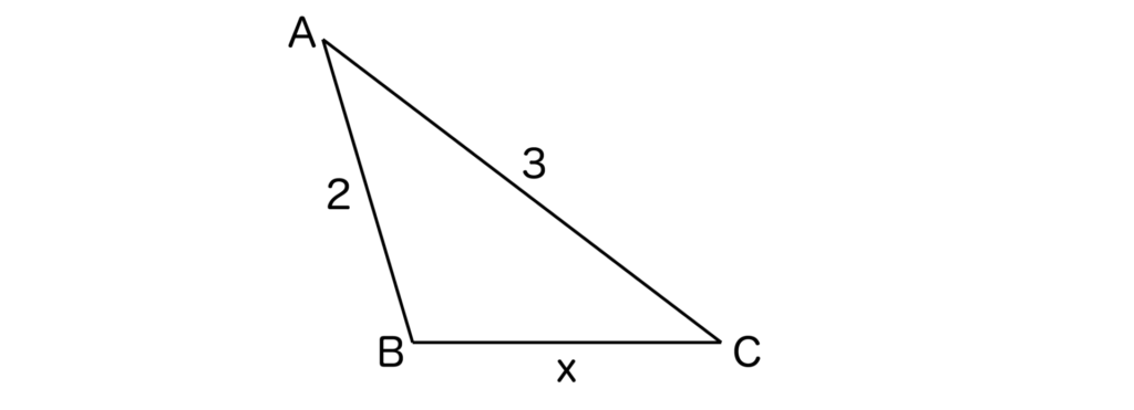1<x<3のときの三角形ABC