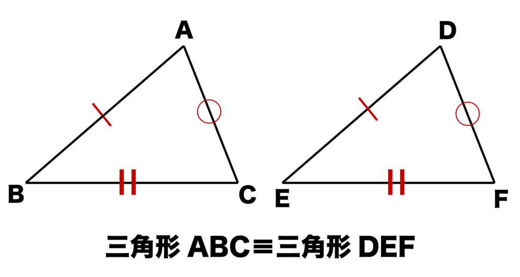 三角形の合同条件「3辺がそれぞれ等しい」