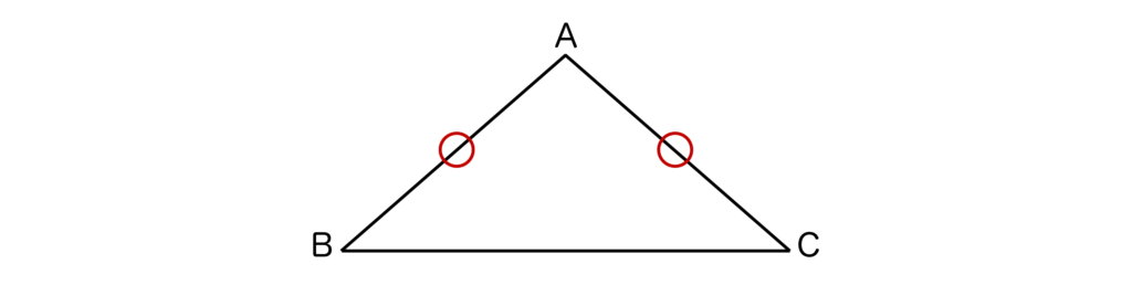 AB＝ACの三角形ABC