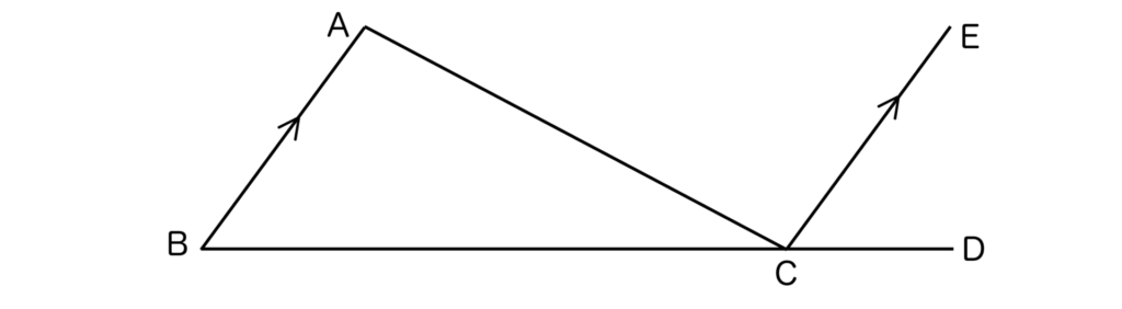 三角形の内角の和が180°になる証明