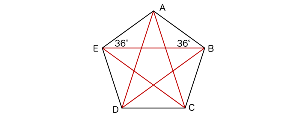 正五角形の対角線